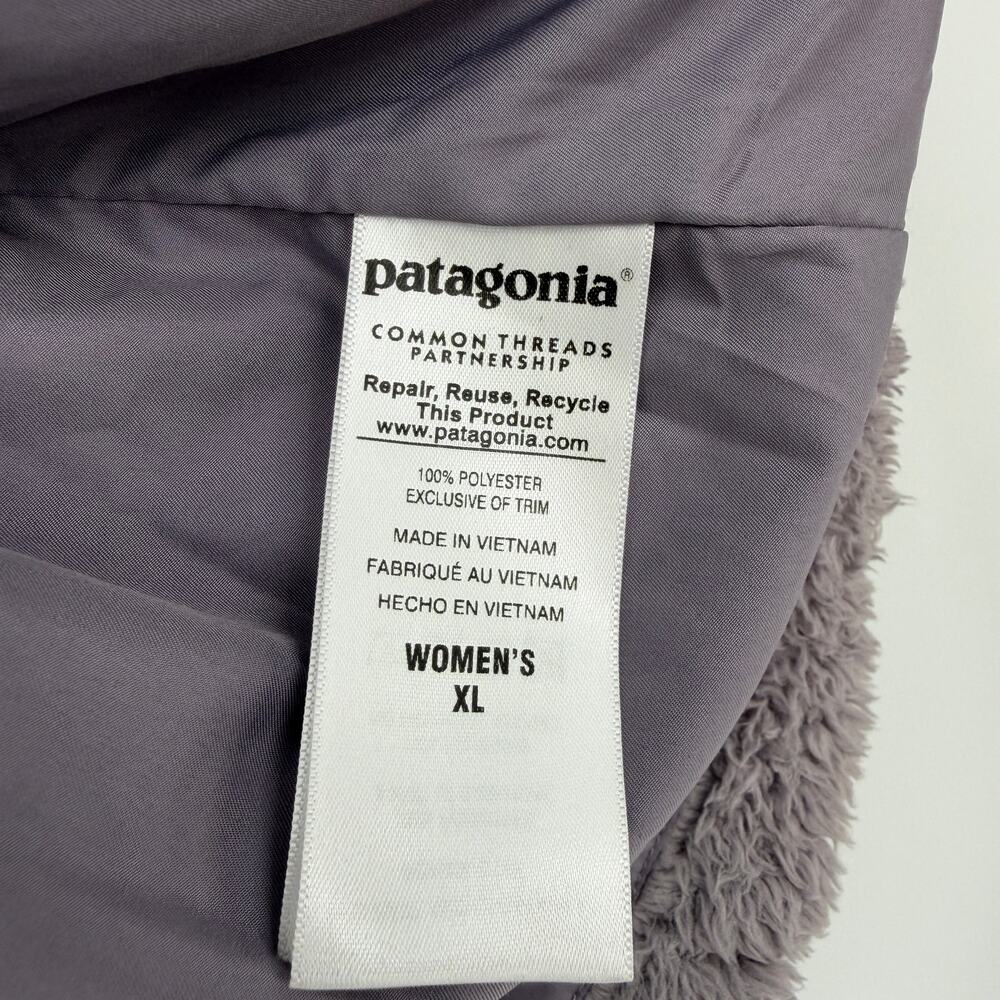 Patagonia Women's Los Gatos Fleece Vest Rustic Gray Purple Sherpa Size XL - Picture 9 of 12